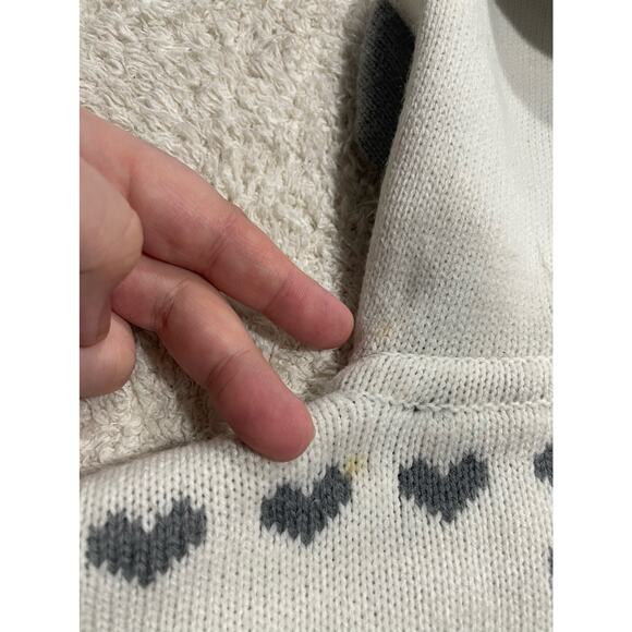 Young Dimension Hooded Cardigan Sweater Girls Sz 3-4 White Gray *TIny Flaw - Picture 4 of 10